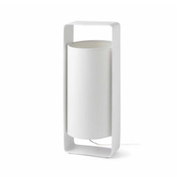FARO - Luminaria sobremesa LULA 400mm pantalla beige E27 20W blanco