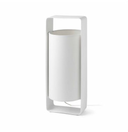 FARO - Luminaria sobremesa LULA 400mm pantalla beige E27 20W blanco