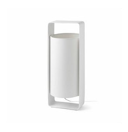 FARO - Luminaria sobremesa LULA 400mm pantalla beige E27 20W blanco
