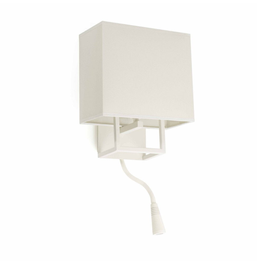 FARO - Aplique VESPER con lector LED E14 20W blanco