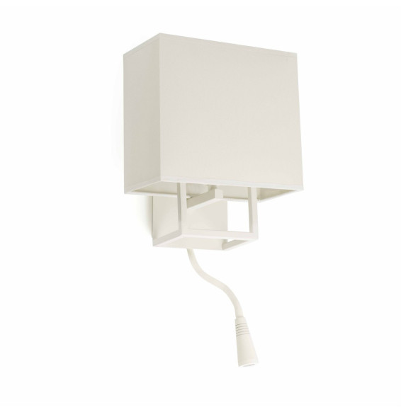 FARO - Aplique VESPER con lector LED E14 20W blanco