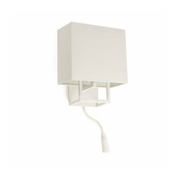 FARO - Aplique VESPER con lector LED E14 20W blanco