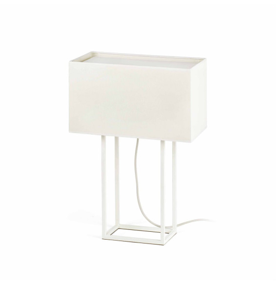 FARO - Luminaria sobremesa VESPER E27 20W blanco