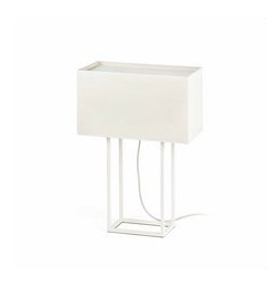 FARO - Luminaria sobremesa VESPER E27 20W blanco