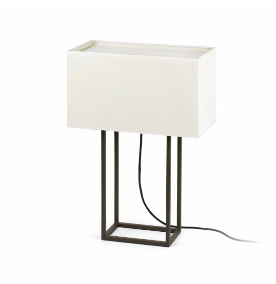FARO - Luminaria sobremesa VESPER E27 20W marrón
