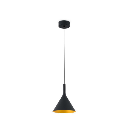 FARO - Luminaria PAM-P LED 11W 3000K negro/oro