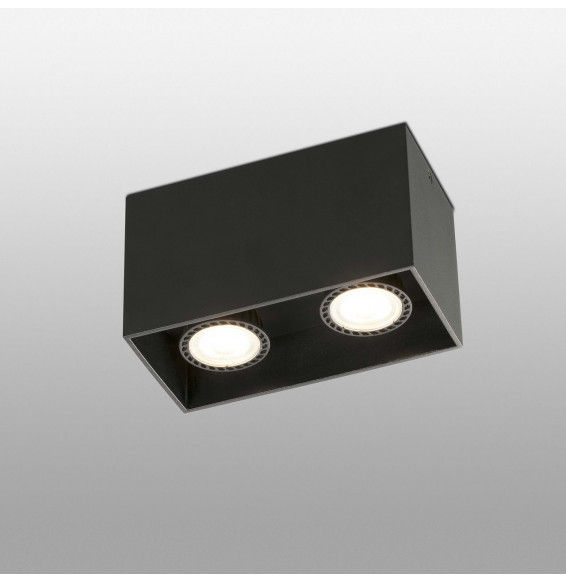 FARO - Plafón TECTO GU10 50W negro