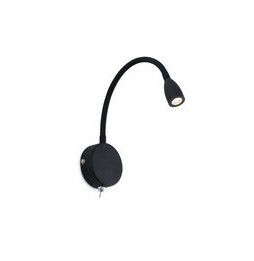 FARO - Aplique lector LOKE 3W 3000K negro