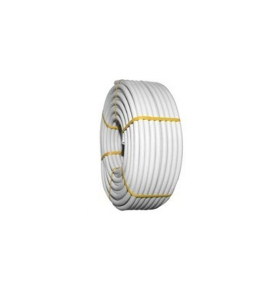 TUPERSA - Tubo flexible de PVC corrugado forrado diámetro 32 gris claro