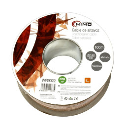 MOLGAR - Cable altavoz 2x1mm transparente polarizado 100m