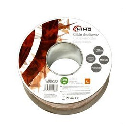 MOLGAR - Cable altavoz 2x1mm transparente polarizado 100m