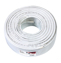 MOLGAR - Cable coaxial de antena cobre blanco 100m