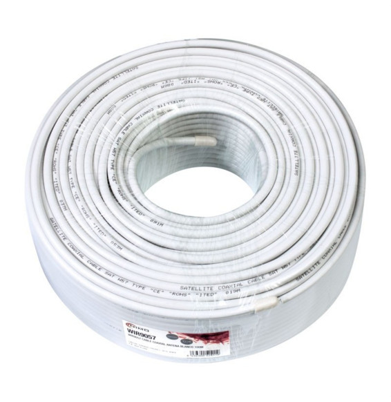 MOLGAR - Cable coaxial de antena cobre blanco 100m