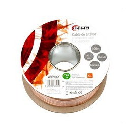 MOLGAR - Cable altavoz 2x0,5mm transparente polarizado 100m