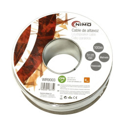 MOLGAR - Cable altavoz 2x1mm blanco polarizado 100m