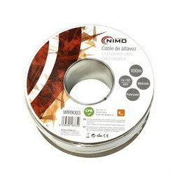 MOLGAR - Cable altavoz 2x1mm blanco polarizado 100m