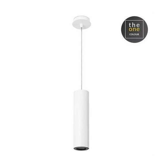 LedsC4 - Luminaria colgante PIPE GU10 máximo 50W blanco mate negro