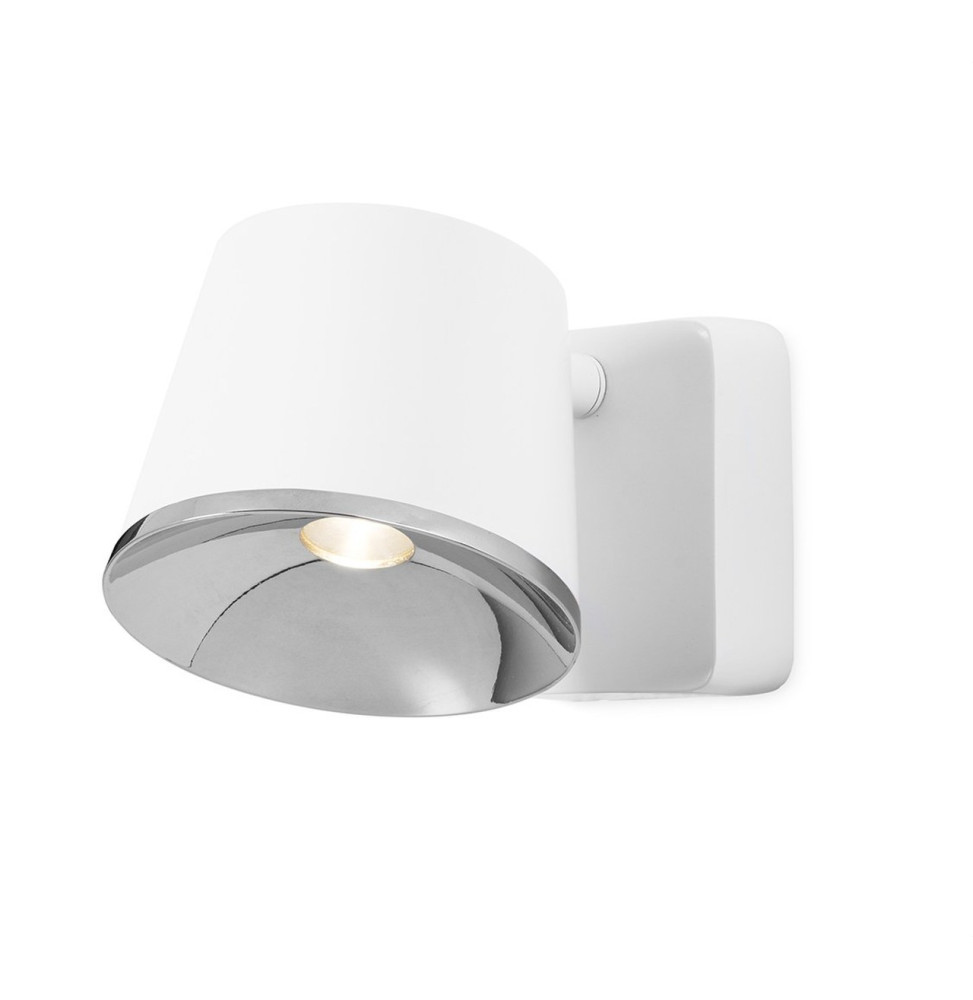 LedsC4 - Aplique DRONE led CREE 7W difusor cromo blanco mate LedsC4 - Aplique DRONE led CREE 7W difusor cromo blanco mate