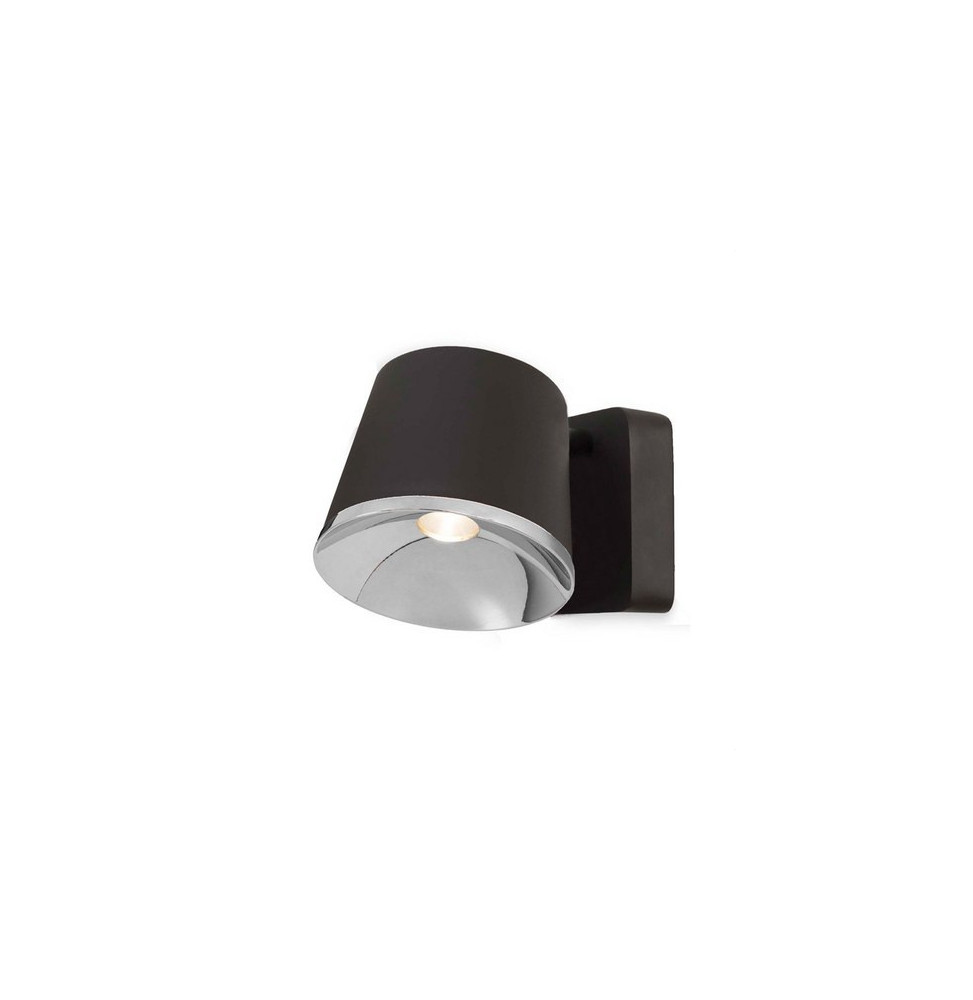 LedsC4 - Aplique DRONE led CREE 7W difusor cromo marrón oscuro LedsC4 - Aplique DRONE led CREE 7W difusor cromo marrón oscuro