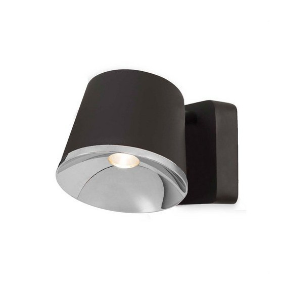 LedsC4 - Aplique DRONE led CREE 7W difusor cromo marrón oscuro