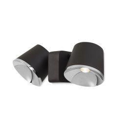 LedsC4 - Aplique DRONE led CREE 14W difusor cromo marrón oscuro