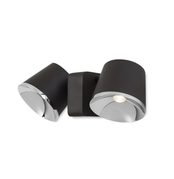 LedsC4 - Aplique DRONE led CREE 14W difusor cromo marrón oscuro