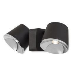 LedsC4 - Aplique DRONE led CREE 14W difusor cromo marrón oscuro