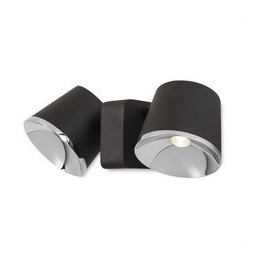 LedsC4 - Aplique DRONE led CREE 14W difusor cromo marrón oscuro