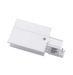 LedsC4 - Acometida conector izquierdo blanco con marco