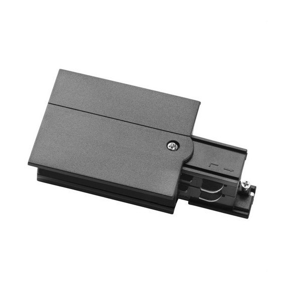 LedsC4 - Acometida conector izquierdo negro con marco