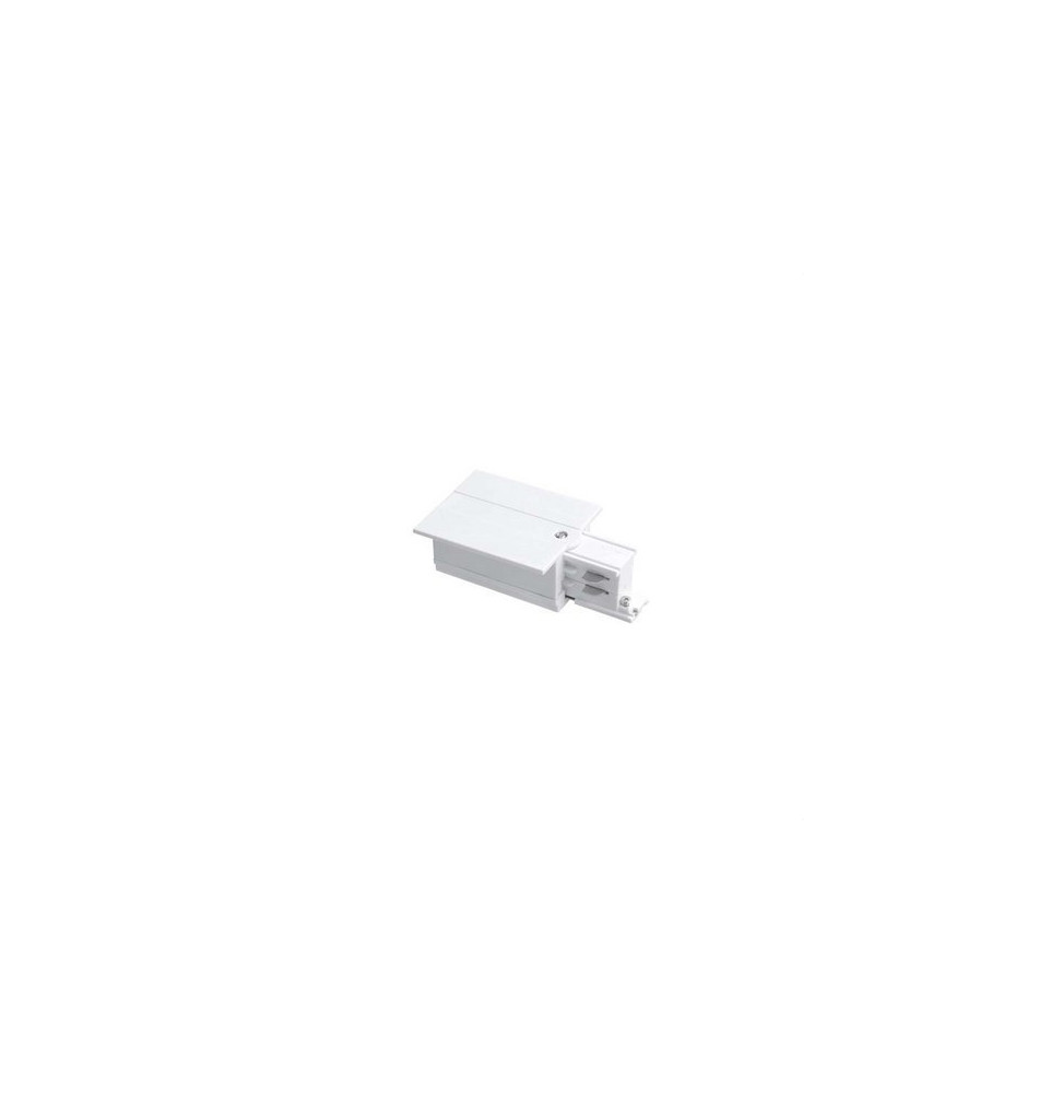 LedsC4 - Acometida conector derecho blanco para carril LedsC4 - Acometida conector derecho blanco para carril