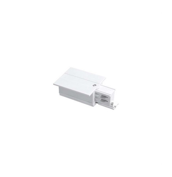 LedsC4 - Acometida conector derecho blanco para carril