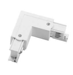 LedsC4 - Conector L izquierdo TRIMLESS para carril blanco