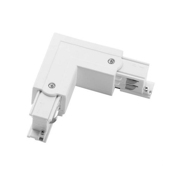 LedsC4 - Conector L izquierdo TRIMLESS para carril blanco