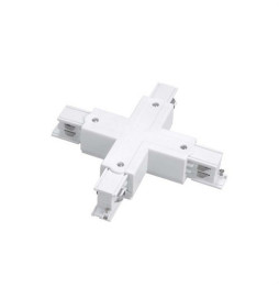 LedsC4 - Conector X TRIMLESS para carril blanco