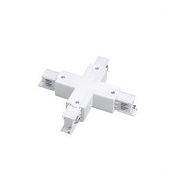 LedsC4 - Conector X TRIMLESS para carril blanco