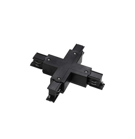 LedsC4 - Conector X TRIMLESS para carril negro