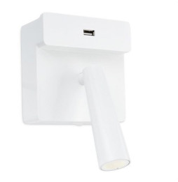LedsC4 - Aplique GAMMA led 2.2W 2700K USB blanco