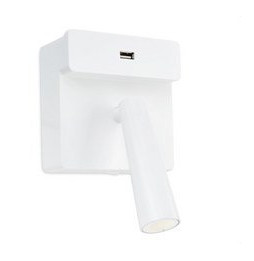 LedsC4 - Aplique GAMMA led 2.2W 2700K USB blanco