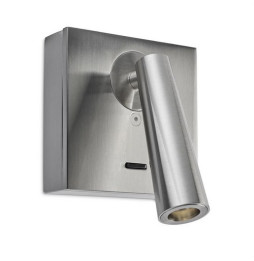 LedsC4 - Aplique base cuadrada GAMMA led 2.2W 2700K níquel satinado