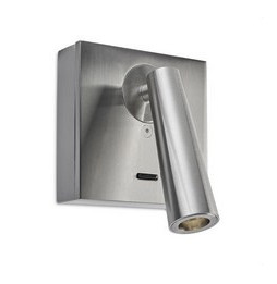 LedsC4 - Aplique base cuadrada GAMMA led 2.2W 2700K níquel satinado