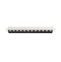 LedsC4 - Empotrable techo sin marco BENTO 12xled 25,2W 34º 3000K blanco negro