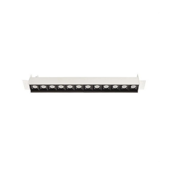 LedsC4 - Empotrable techo sin marco BENTO 12xled 25,2W 34º 3000K blanco negro