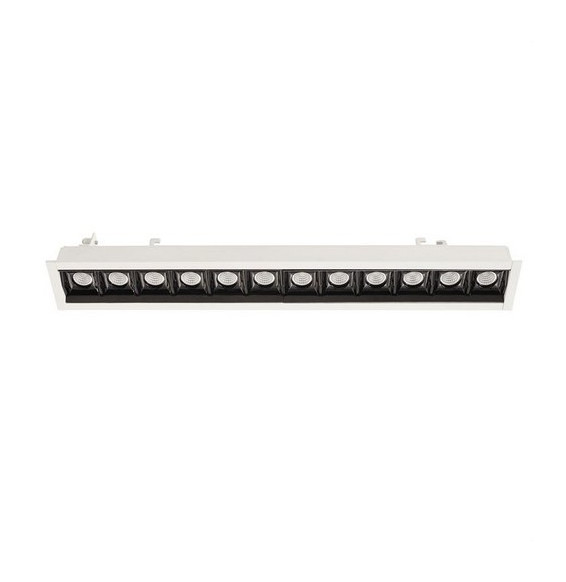 LedsC4 - Empotrable techo con marco BENTO 12xled 25,2W 34º 3000K blanco negro