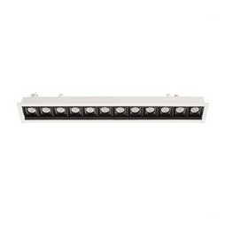LedsC4 - Empotrable techo con marco BENTO 12xled 25,2W 34º 3000K blanco negro