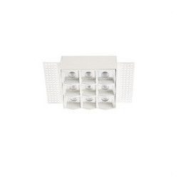 LedsC4 - Empotrable techo sin marco BENTO 3x3led 18,9W 15º 3000K blanco blanco