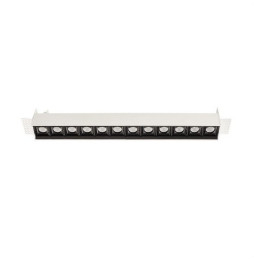 LedsC4 - Empotrable techo sin marco BENTO 12xled 25,2W 50º 3000K blanco negro