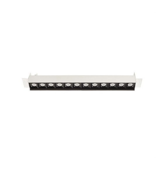 LedsC4 - Empotrable techo sin marco BENTO 12xled 25,2W 50º 3000K blanco negro