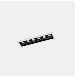 LedsC4 - Empotrable techo con marco BENTO 6xled 12,6W 15º 2700K blanco negro