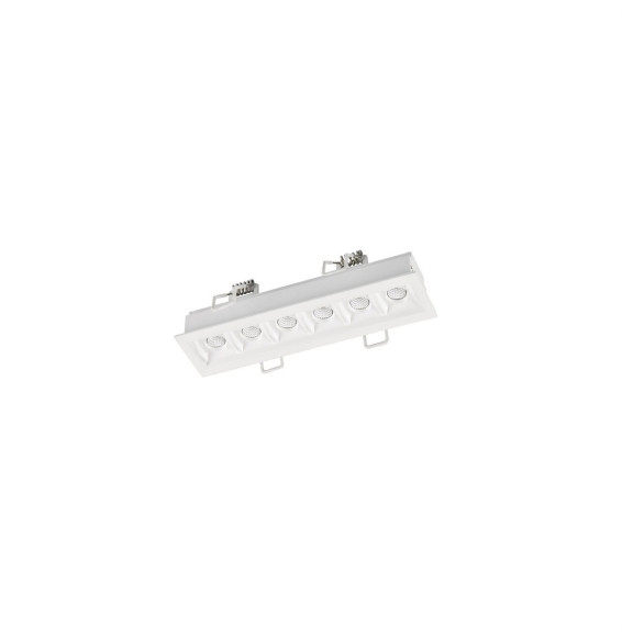 LedsC4 - Empotrable techo con marco BENTO 6xled 12,6W 34º 3000K blanco blanco